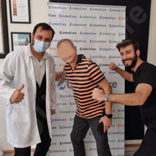 unitedcare clinic hair transplant patient with dr. utkan kiziltac