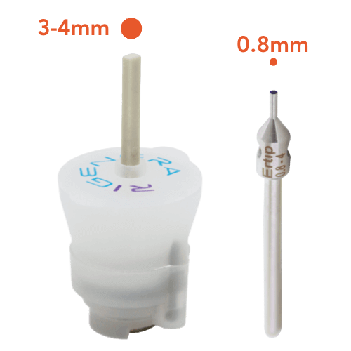 Stammzellen-Haartransplantationsstempel (3-4 mm) vs. FUE-Stempel (0,8 mm)